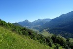 Dans la montée vers le Mt Morbié, au fond le Trélod et l' Arcalod