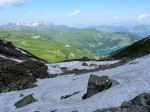 En montant au col du Bresson : le lac de Roselend