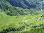 Les chalets de Miage vus du Mont Truc